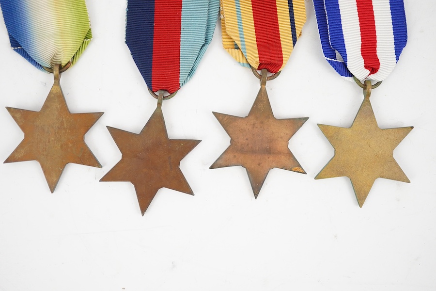 Seven WWII medals and stars